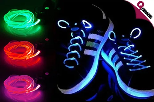 From QR29, Run Safer in the Dark with LED Shoelaces - Choose from Four Bright Colors! (Up to QR294 Value)